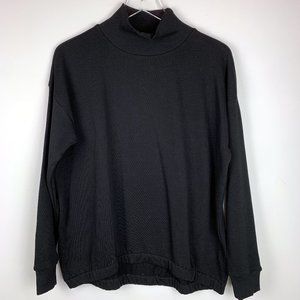 nwt LOFT Lounge black mock neck pullover sweater